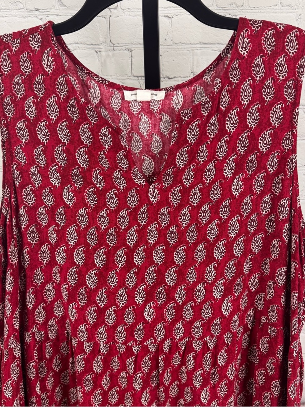 Beachlunchlounge Red Paisley Sleeveless Maxi Sundress Size XL - Picture 2 of 6